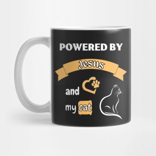 Powered by Jesus and my cat Mug